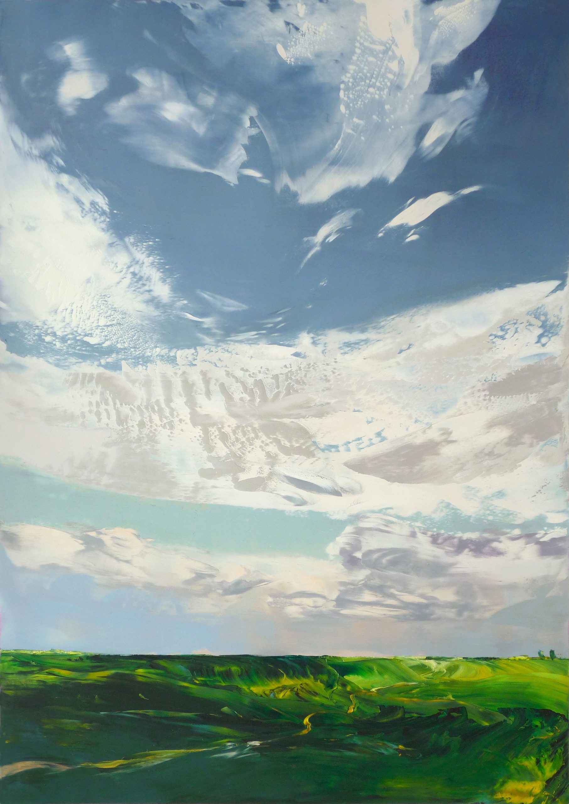 NACHMITTAG, 102 x 72 cm, Papier, Öl, 2011