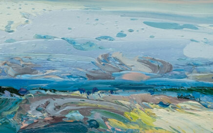 LANDSCHAFT lll  10 x 40 cm, Dibondplatte, Öl, 2025